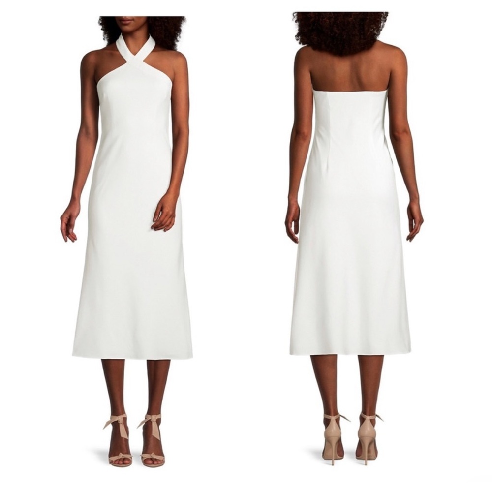 Aidan Mattox Halter Midi Dress